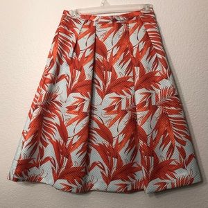 H&M printed pleaded skirt with pockets